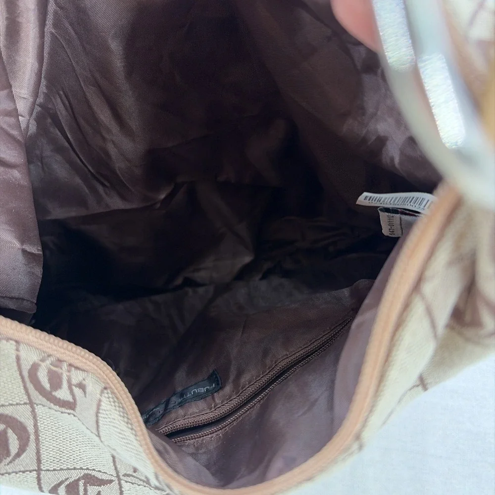 Vintage Y2K Fubu the Collection Canvas Logo Hobo Baguette Bag